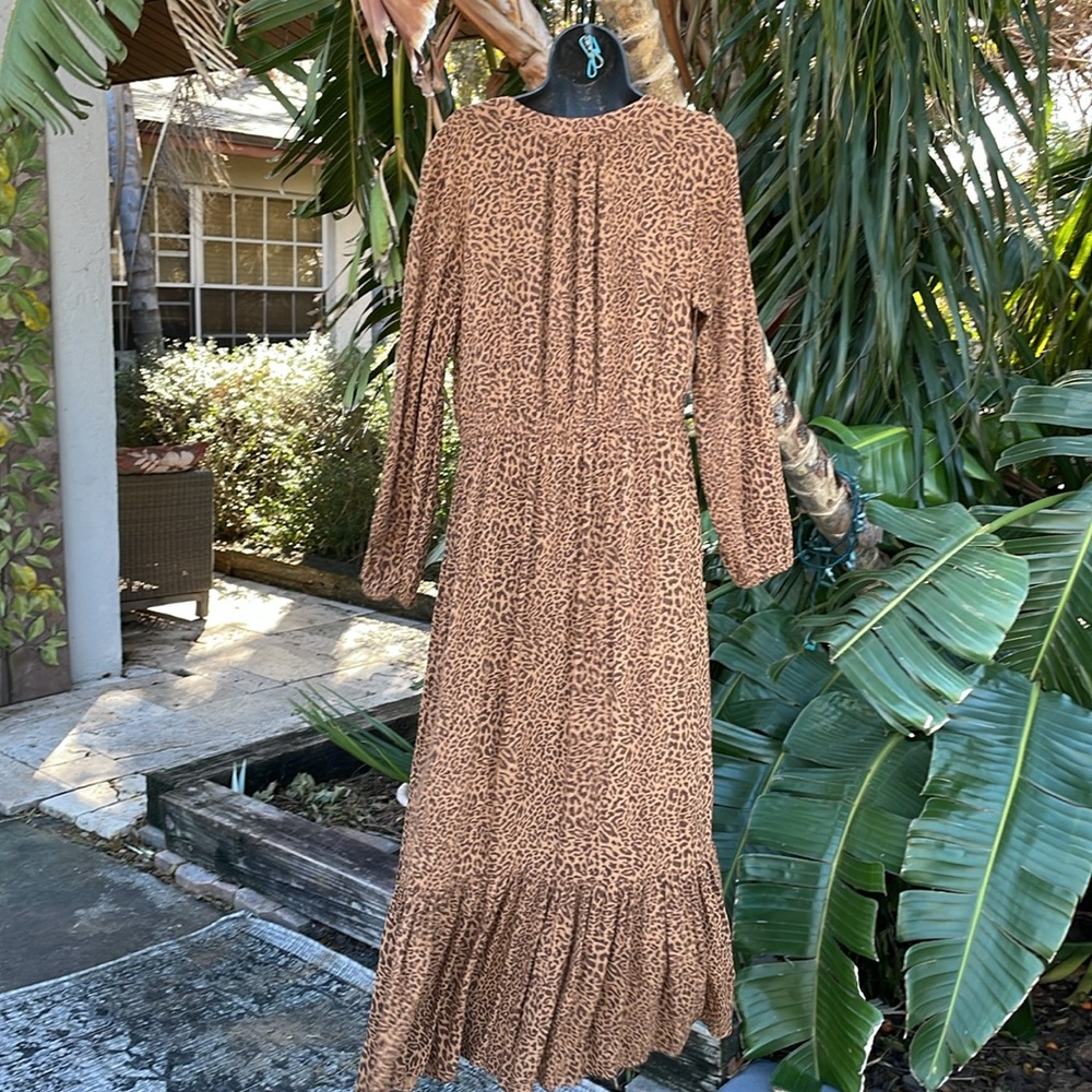 Styling code, leopard print tiered button front d… - image 5